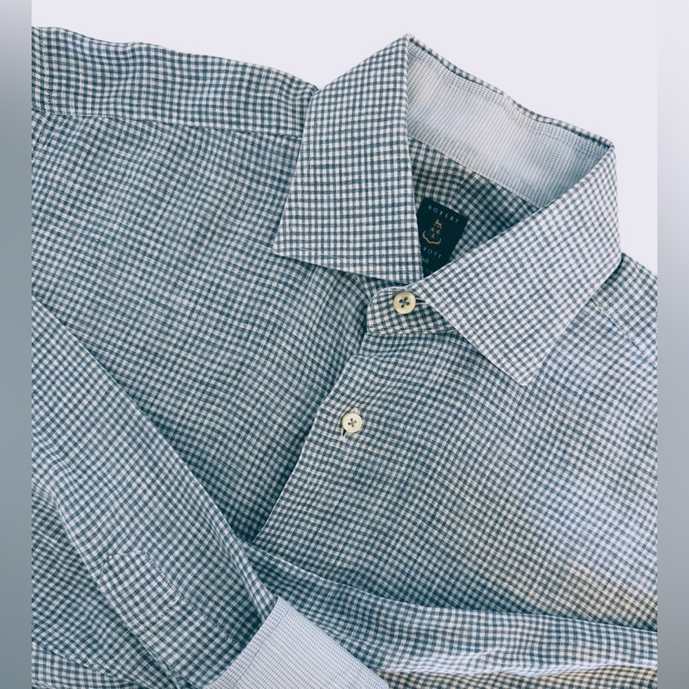 Robert Talbott Estate‎ Men's Tailored Fit Long Sleeve Linen Button Shirt RTR